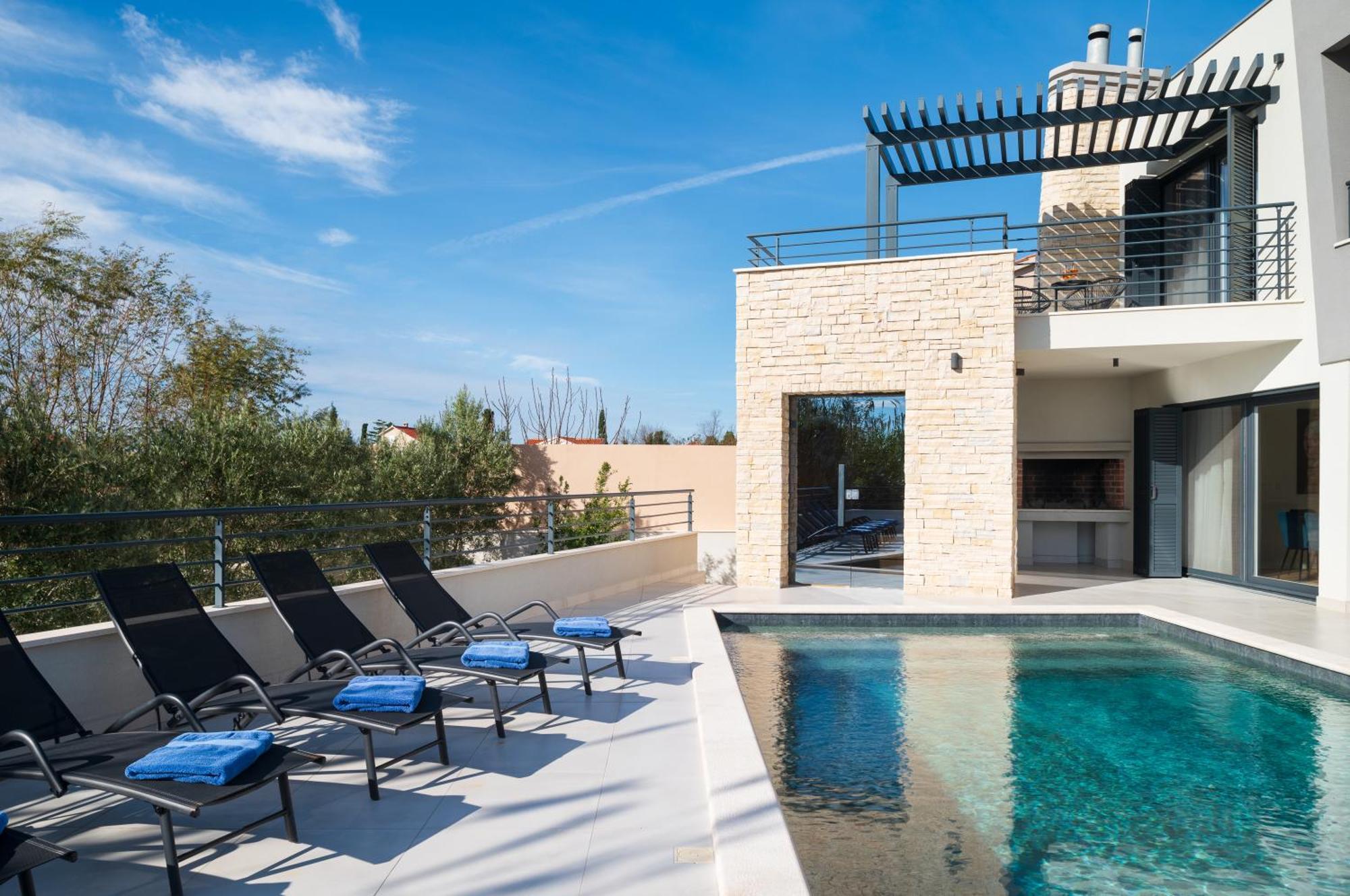 Villa Roca With Heated Pool And Sauna Privlaka  Luaran gambar