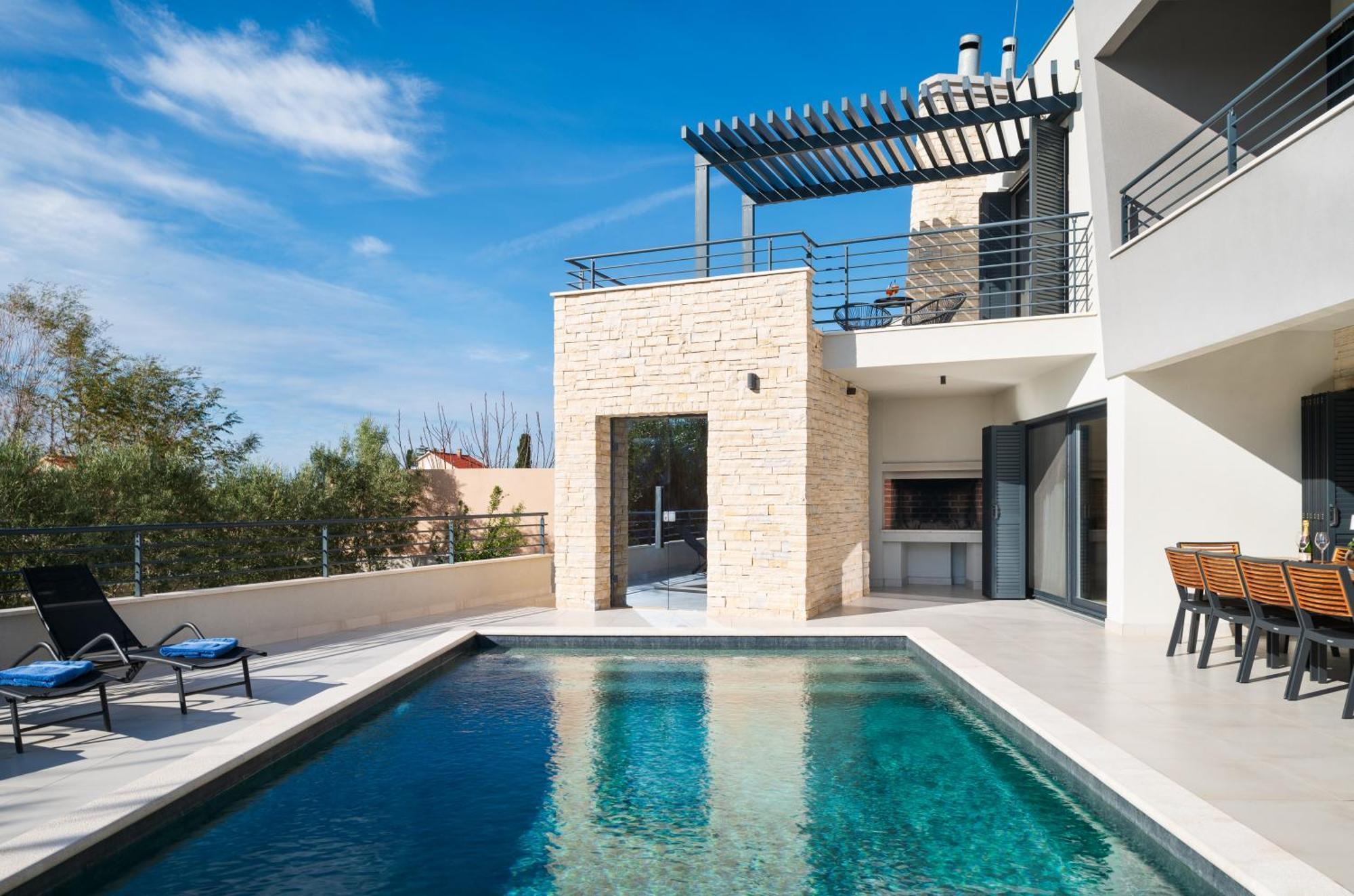 Villa Roca With Heated Pool And Sauna Privlaka  Luaran gambar