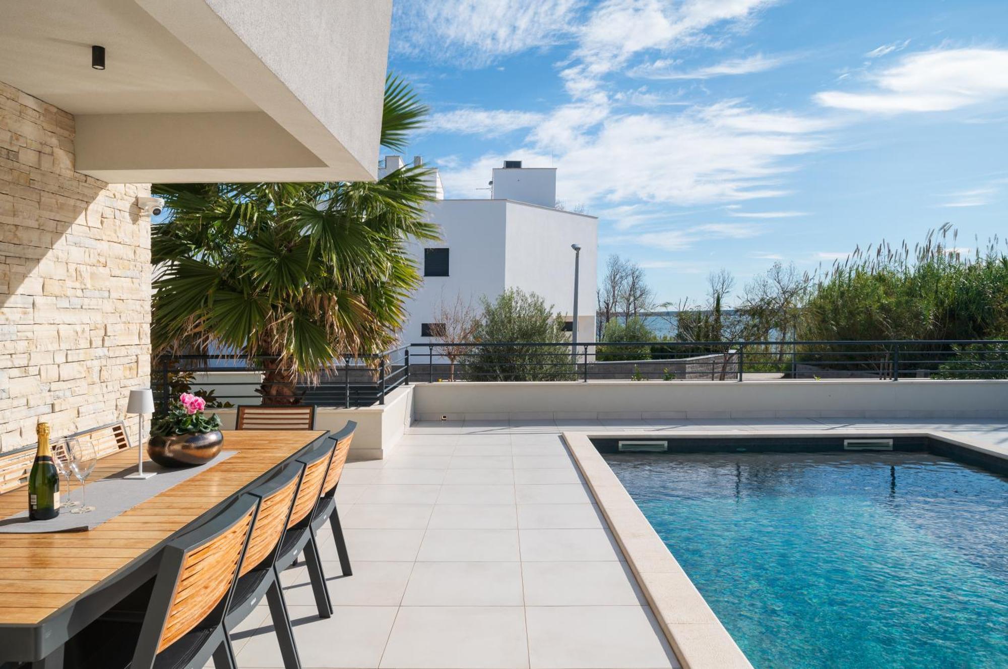 Villa Roca With Heated Pool And Sauna Privlaka  Luaran gambar