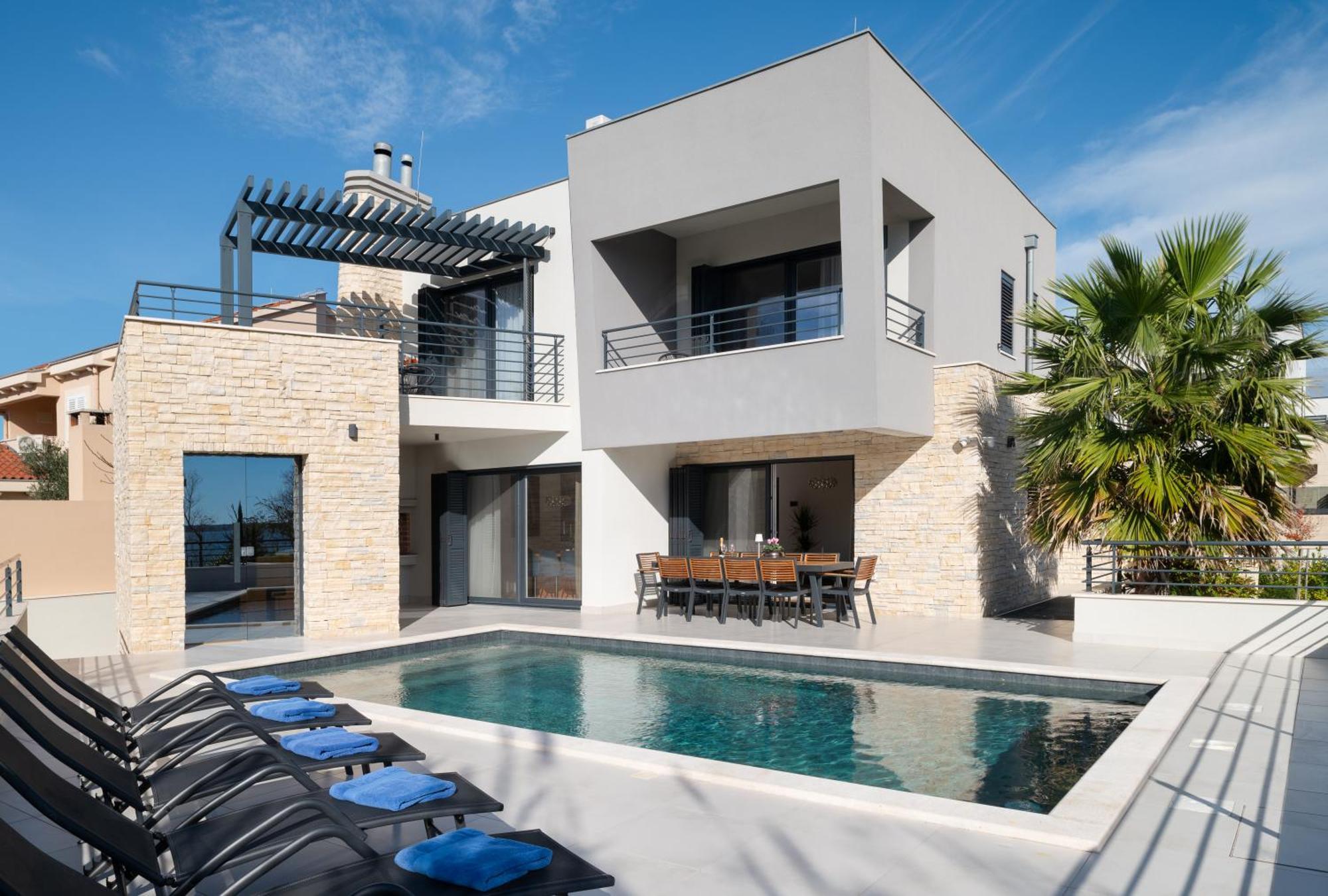 Villa Roca With Heated Pool And Sauna Privlaka  Luaran gambar