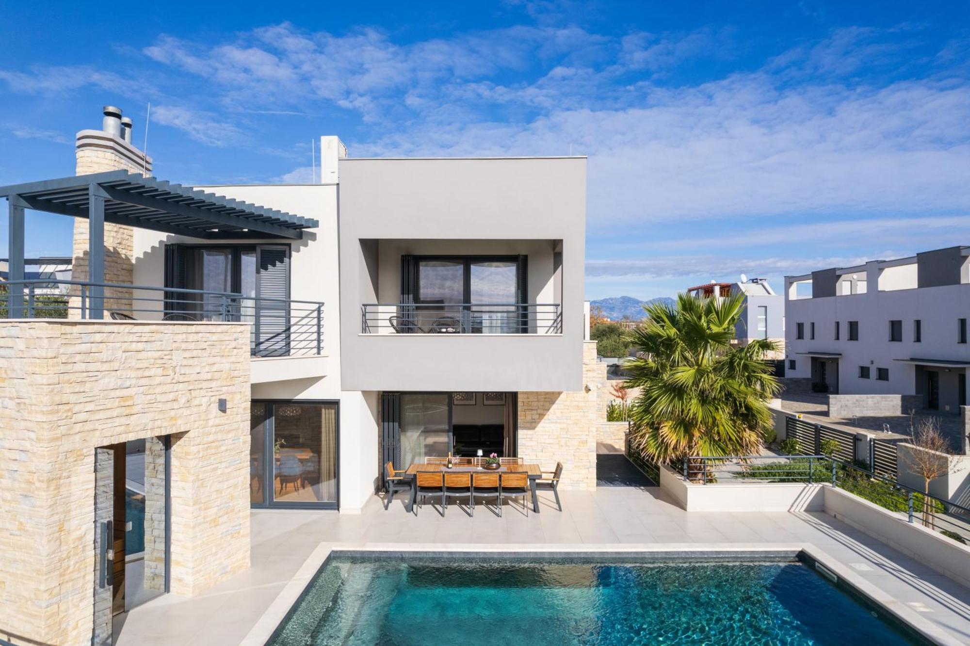 Villa Roca With Heated Pool And Sauna Privlaka  Luaran gambar