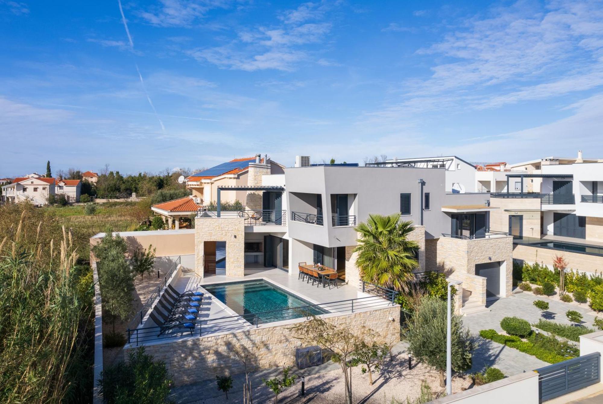 Villa Roca With Heated Pool And Sauna Privlaka  Luaran gambar