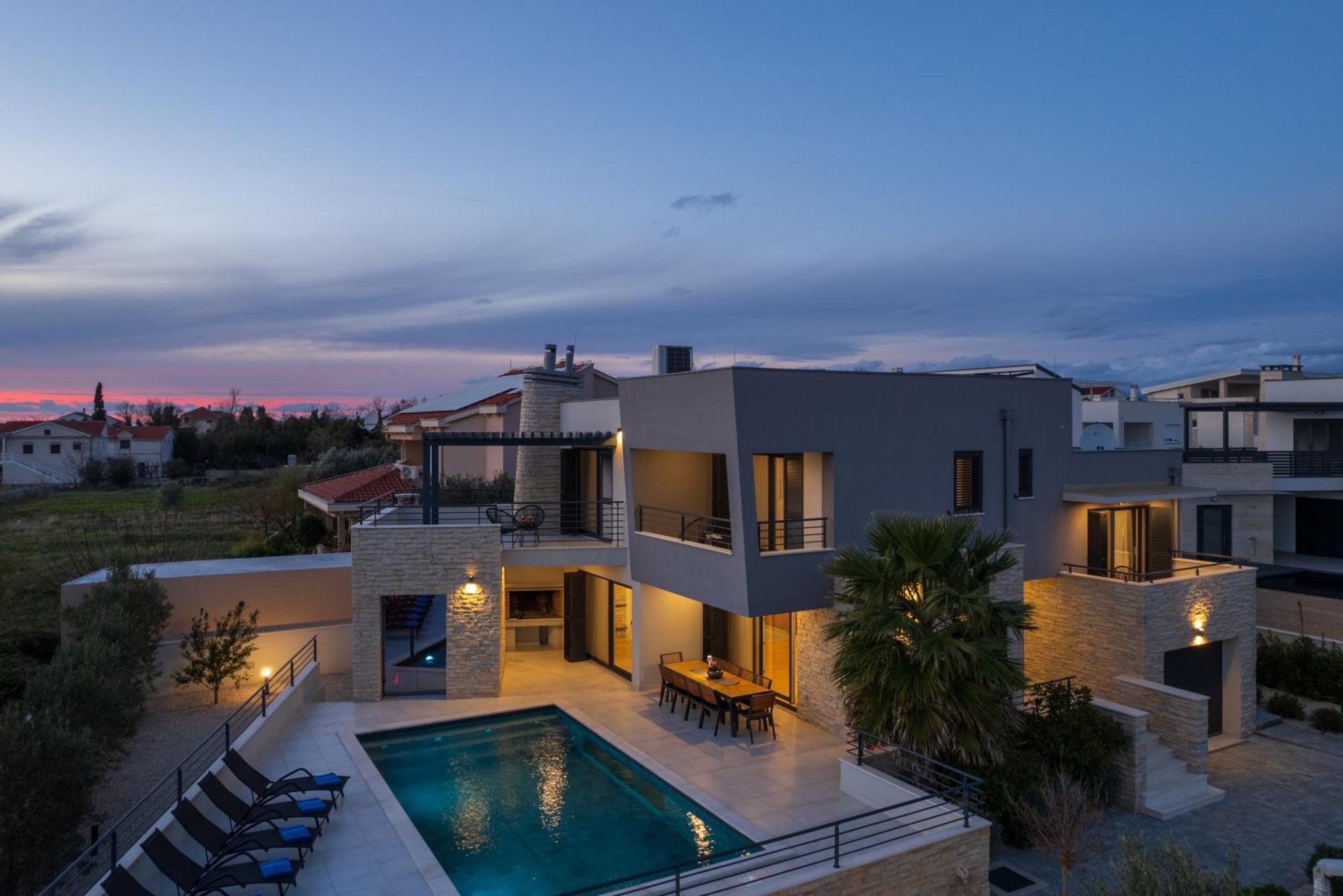 Villa Roca With Heated Pool And Sauna Privlaka  Luaran gambar