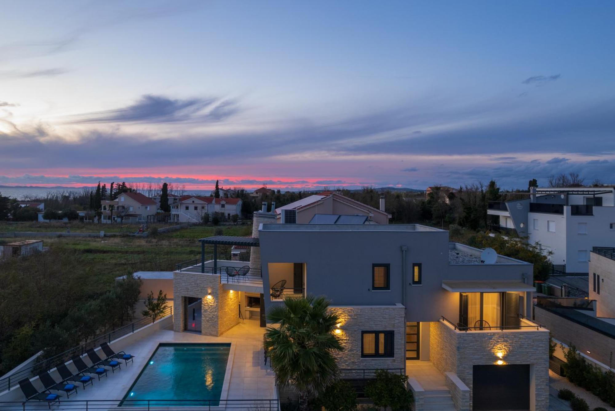 Villa Roca With Heated Pool And Sauna Privlaka  Luaran gambar